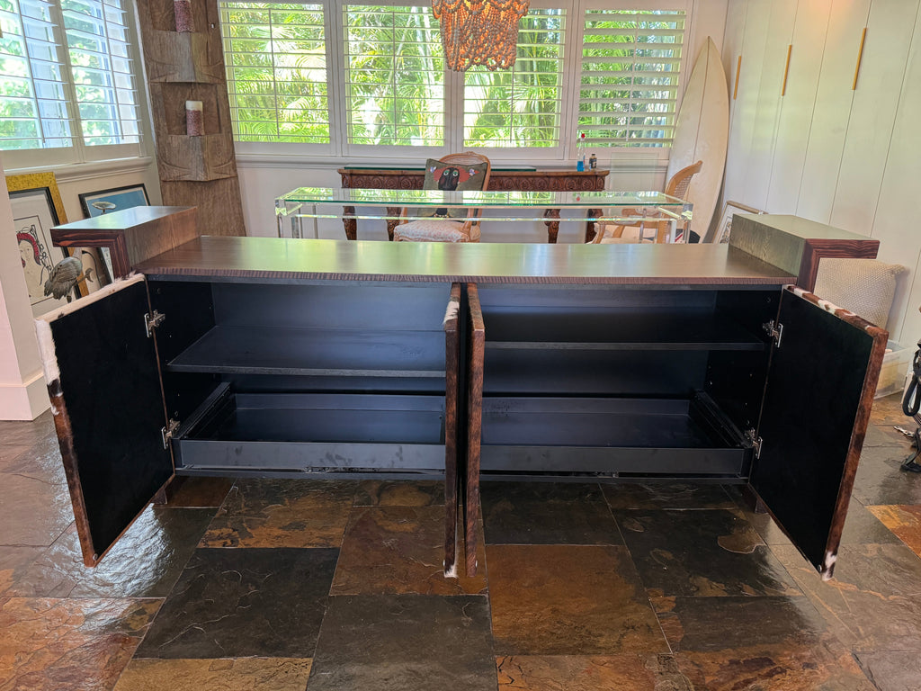Custom Designed Cowhide Credenza / Buffet / Sideboard