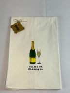 "Raised on Champagne" Kitchen or Bar Towel by Mudpie