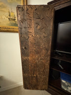 Antique Indian Teak Wood Door Corner Cabinet Armoire, TV Stand