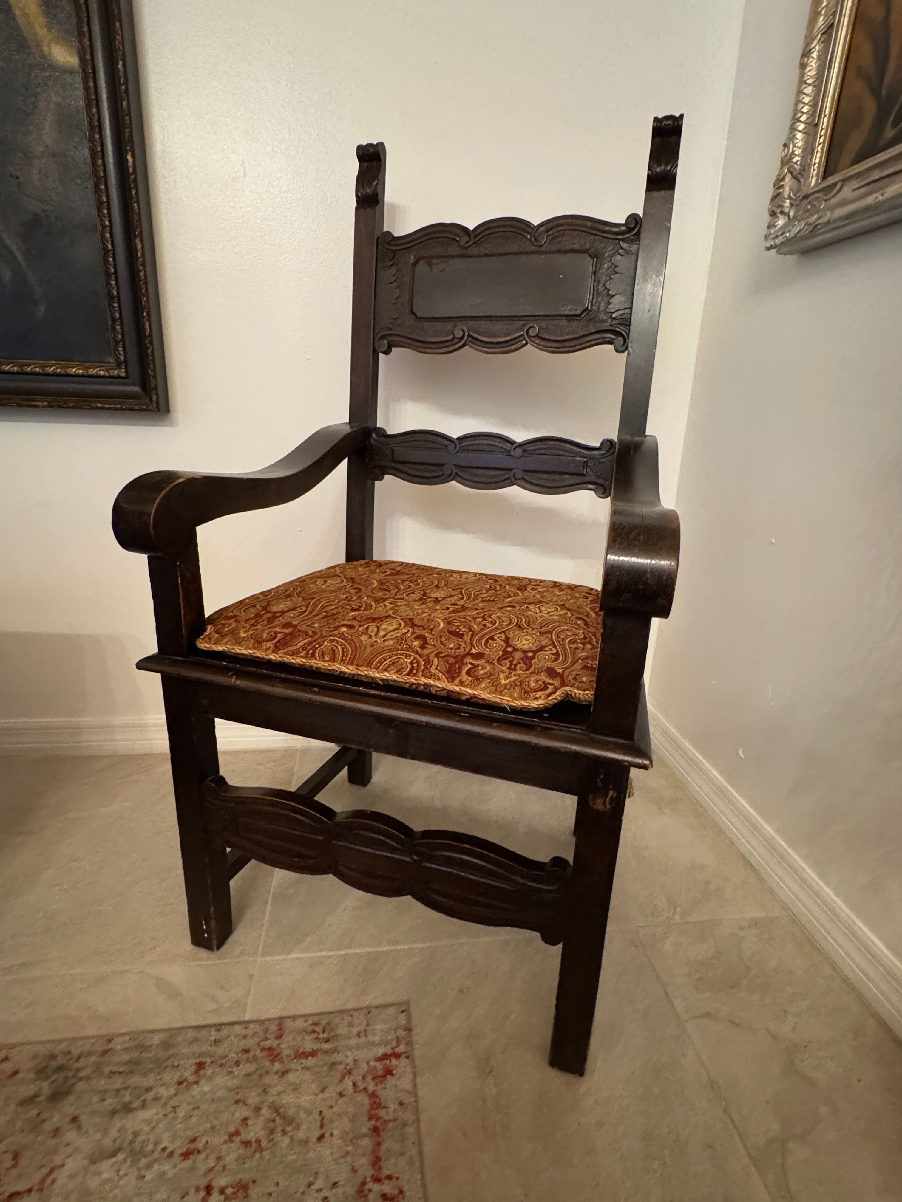 Vintage Italian Throne Chair