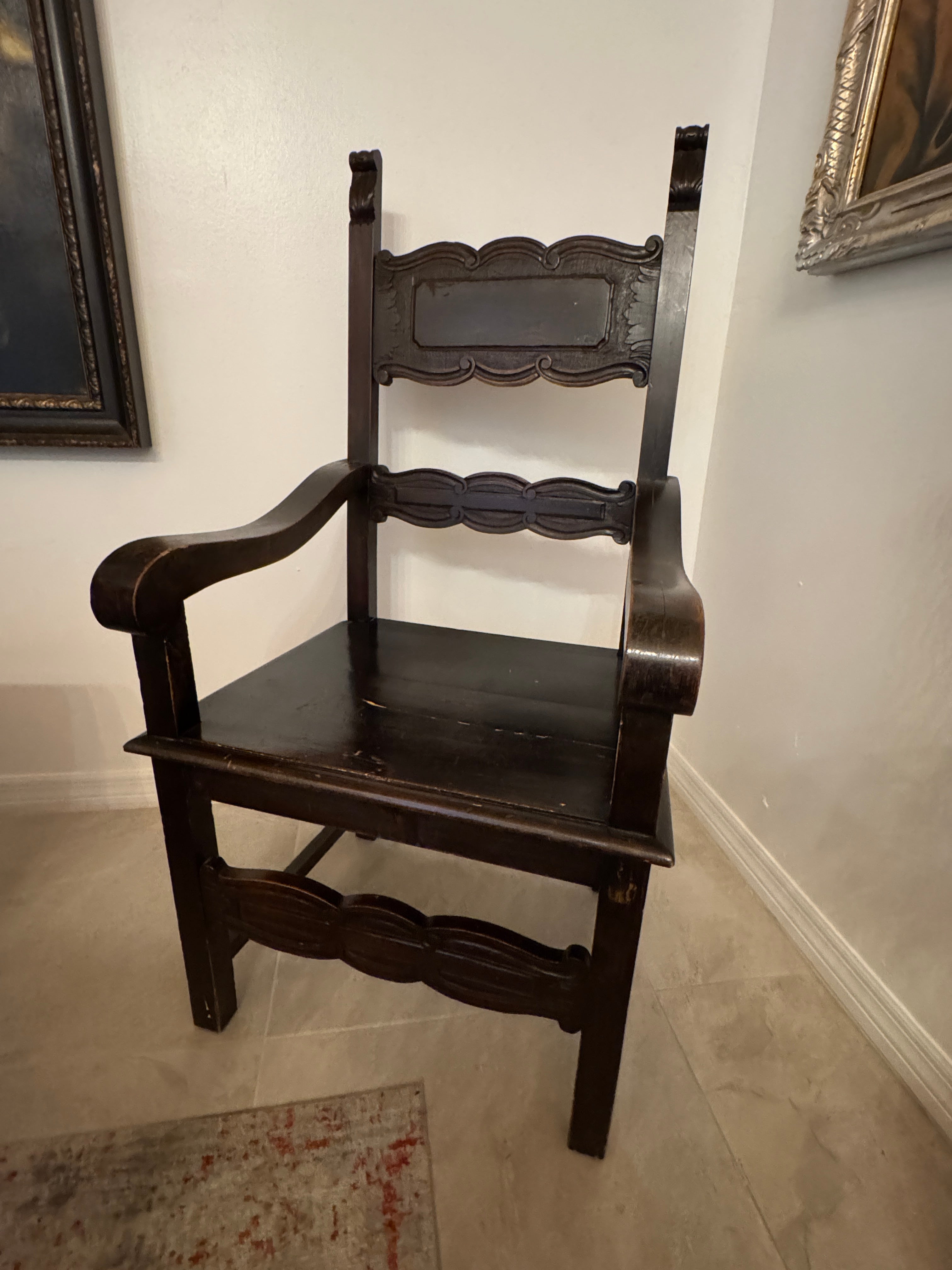 Vintage Italian Throne Chair
