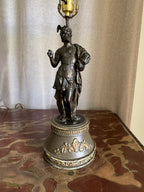 Vintage Victorian Statue Table Lamps - Set of Two