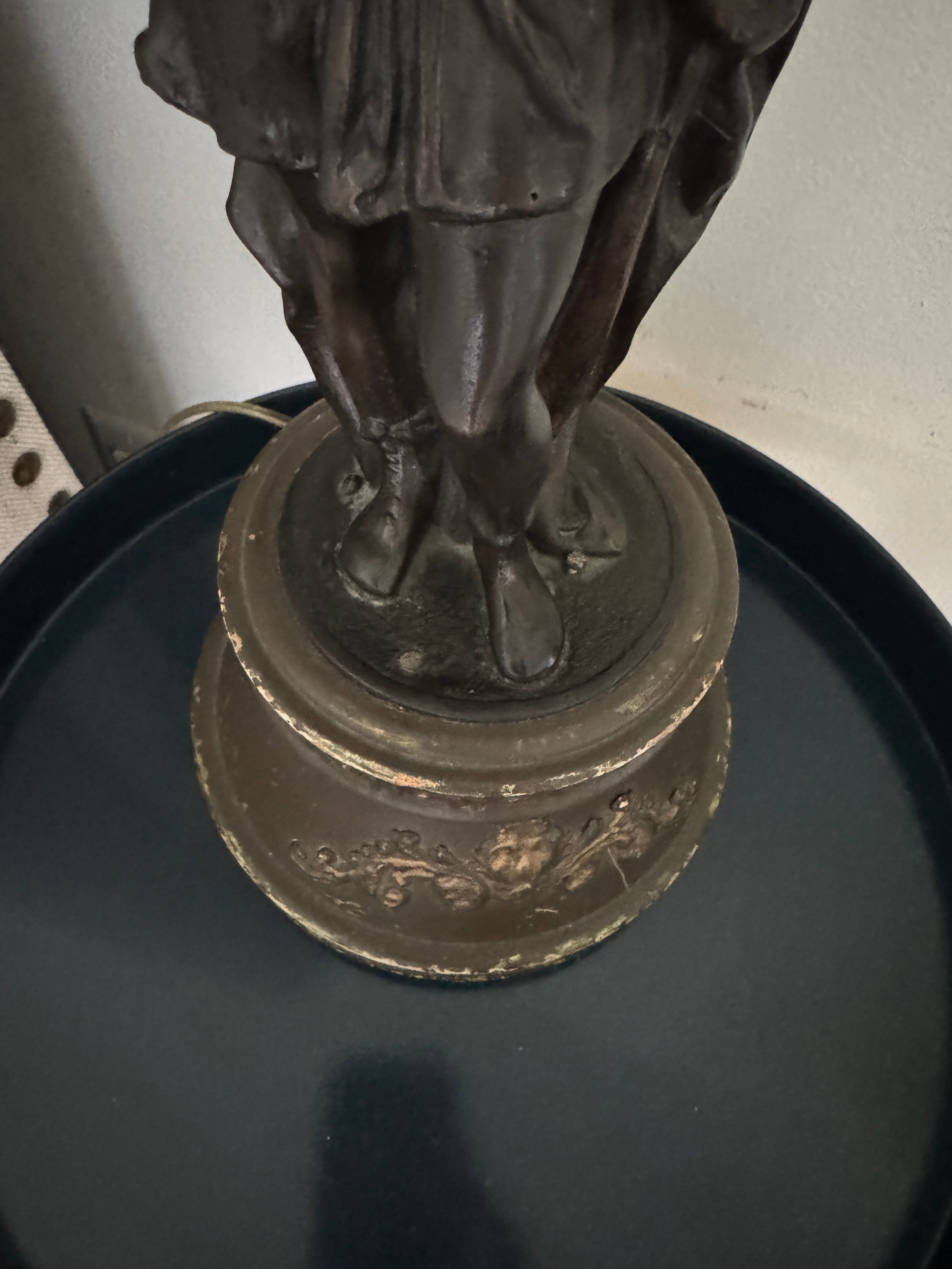 Vintage Victorian Statue Table Lamps - Set of Two