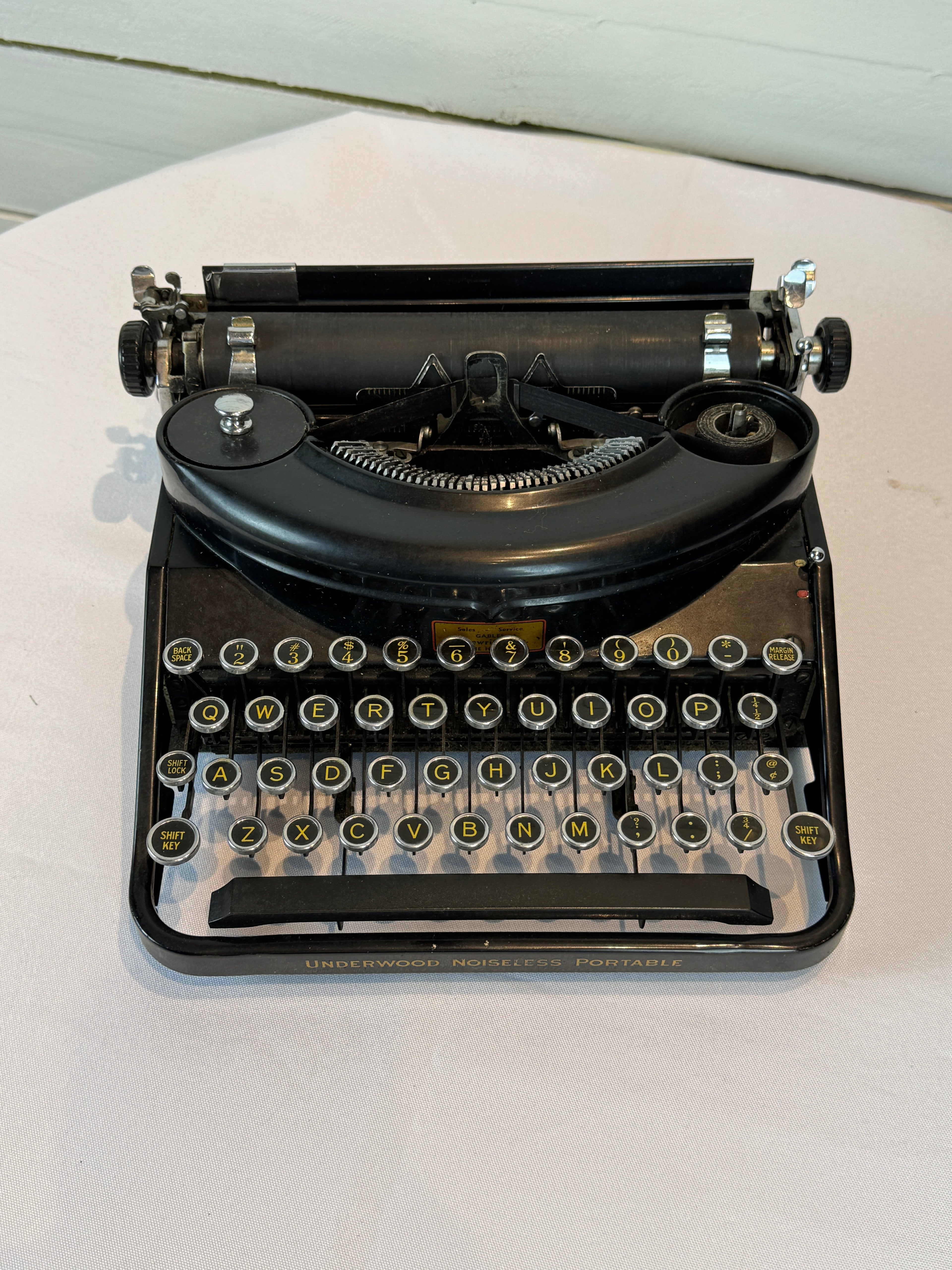 Antique 1934 Remington for Underwood Noiseless Portable Typewriter Serial #651232