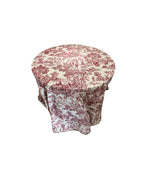 French Toile Tablecloth 120" Round in Red