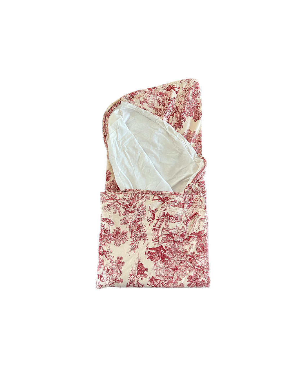 French Toile Tablecloth 120" Round in Red