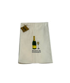 "Raised on Champagne" Kitchen or Bar Towel by Mudpie
