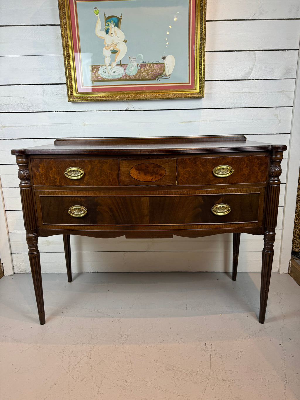 Vintage Hepplewhite Style Mahogany Sideboard/Buffet/Credenza