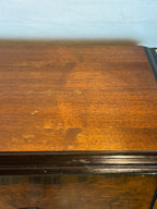 Antique Mahogany Highboy Cabinet / Bar Cabinet With Marquetry Inlays