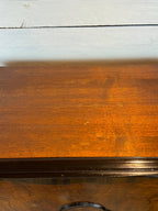 Antique Mahogany Highboy Cabinet / Bar Cabinet With Marquetry Inlays