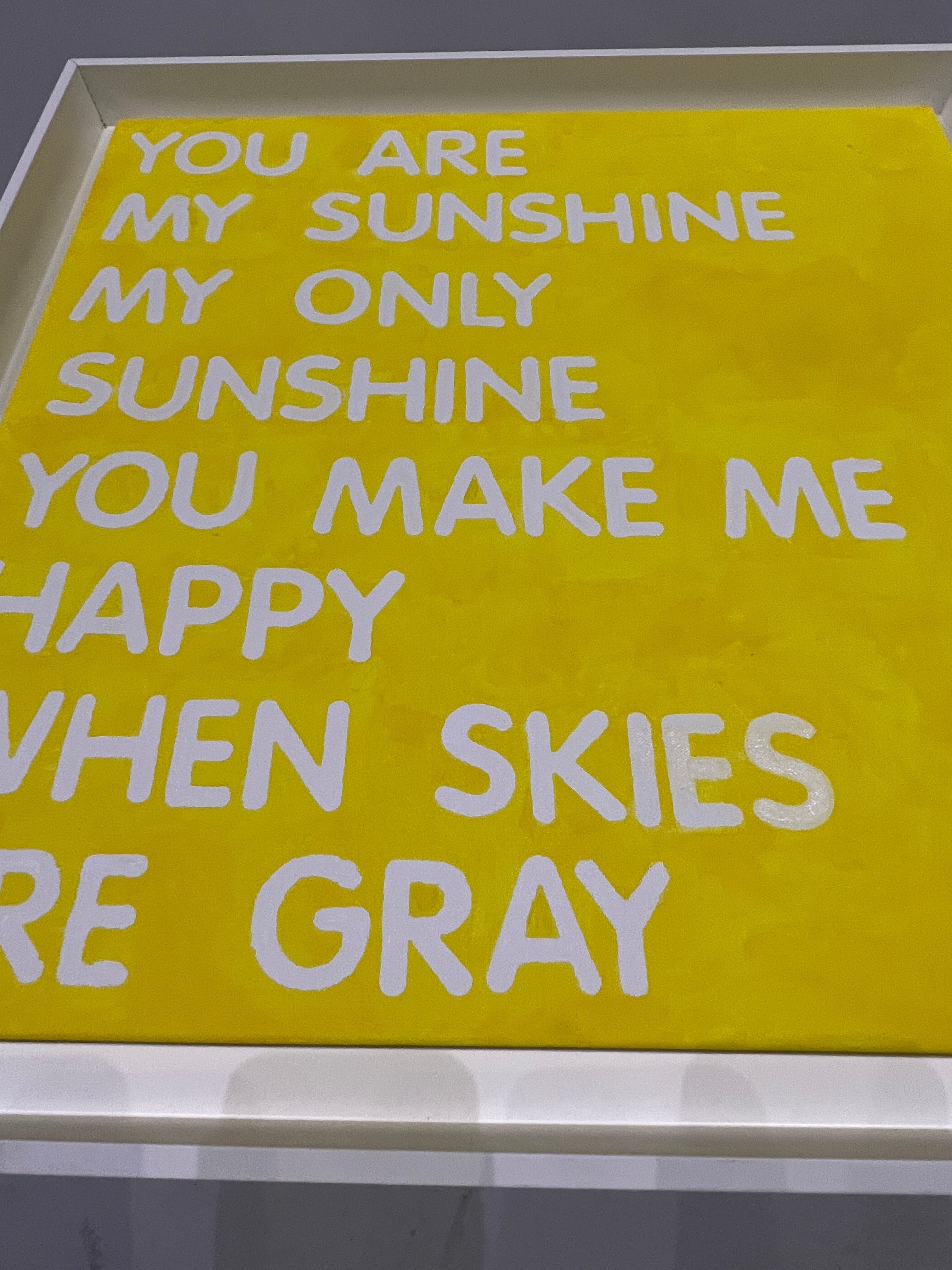 Framed "You Are My Sunshine" Painted on a Floating Canvas - Set of 2