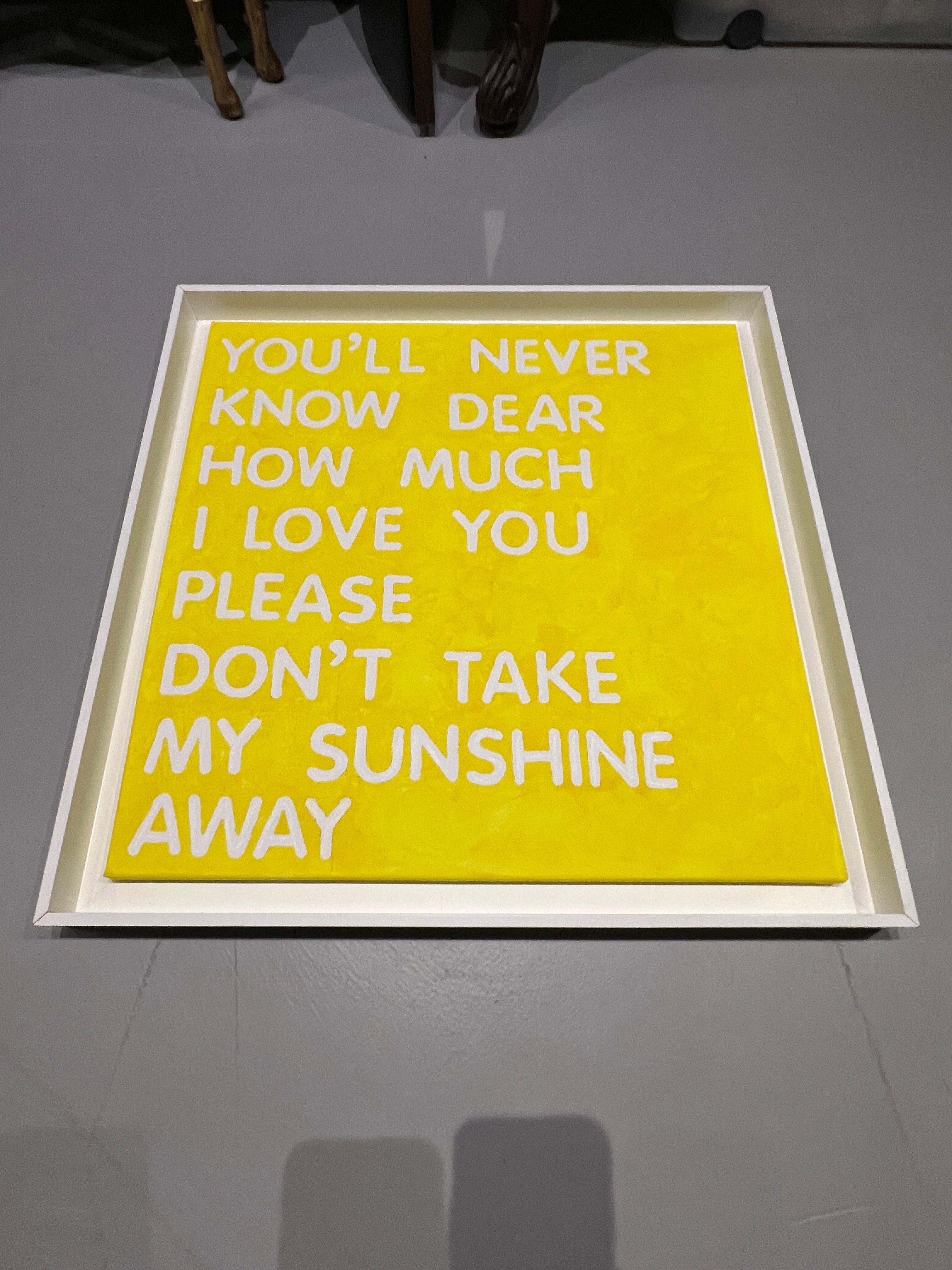 Framed "You Are My Sunshine" Painted on a Floating Canvas - Set of 2