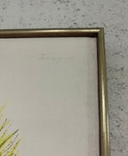 1930s Oil on Canvas - Girl Picking Flowers