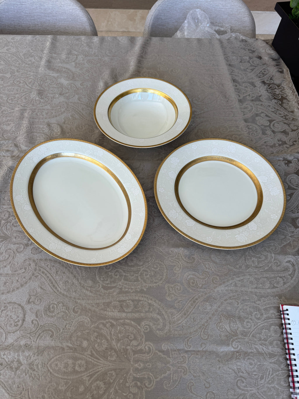 Late 20th Century Mikasa Antique Lace Fine China - 85 Pieces, 6 piece place setting