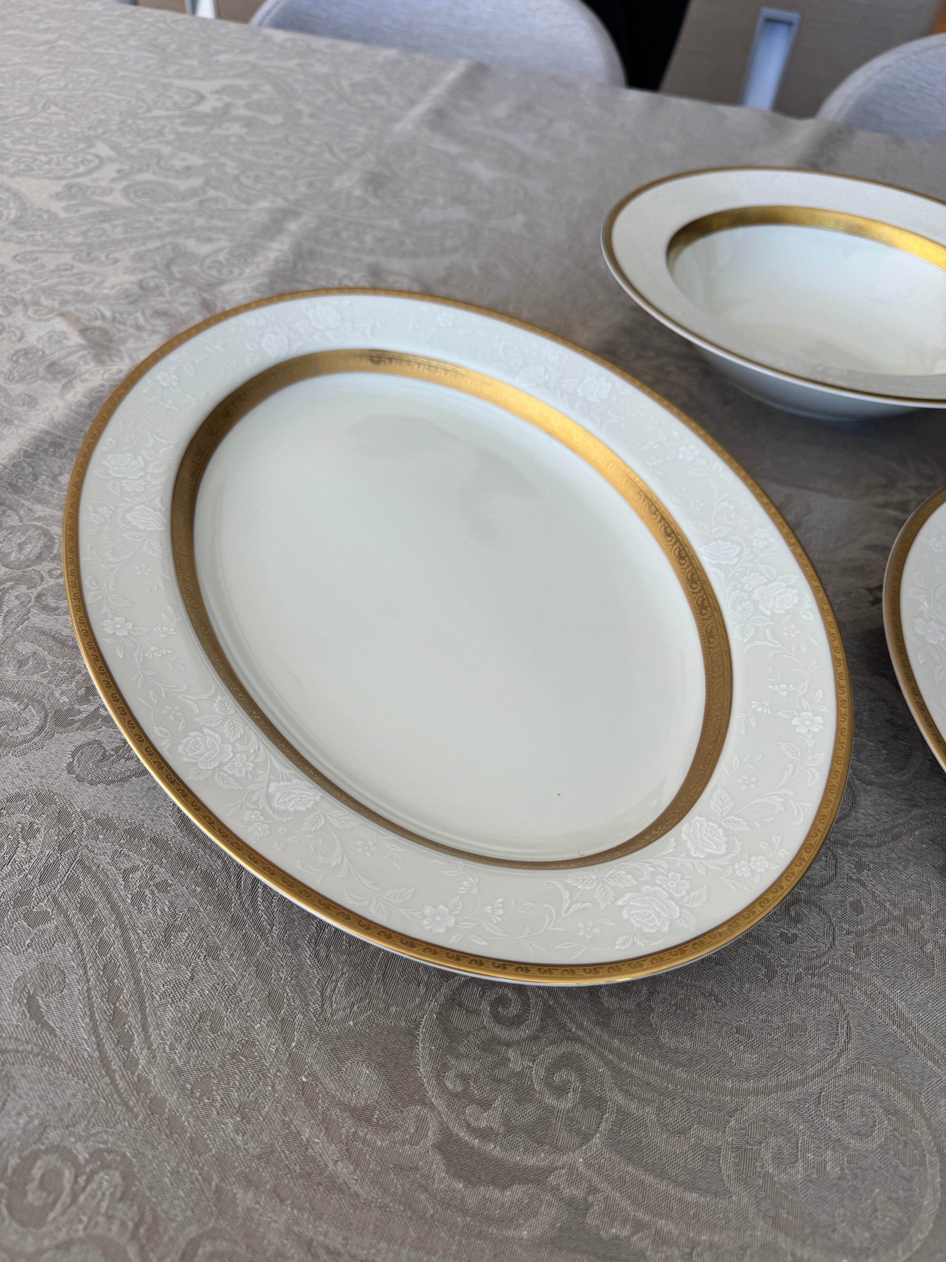 Late 20th Century Mikasa Antique Lace Fine China - 85 Pieces, 6 piece place setting