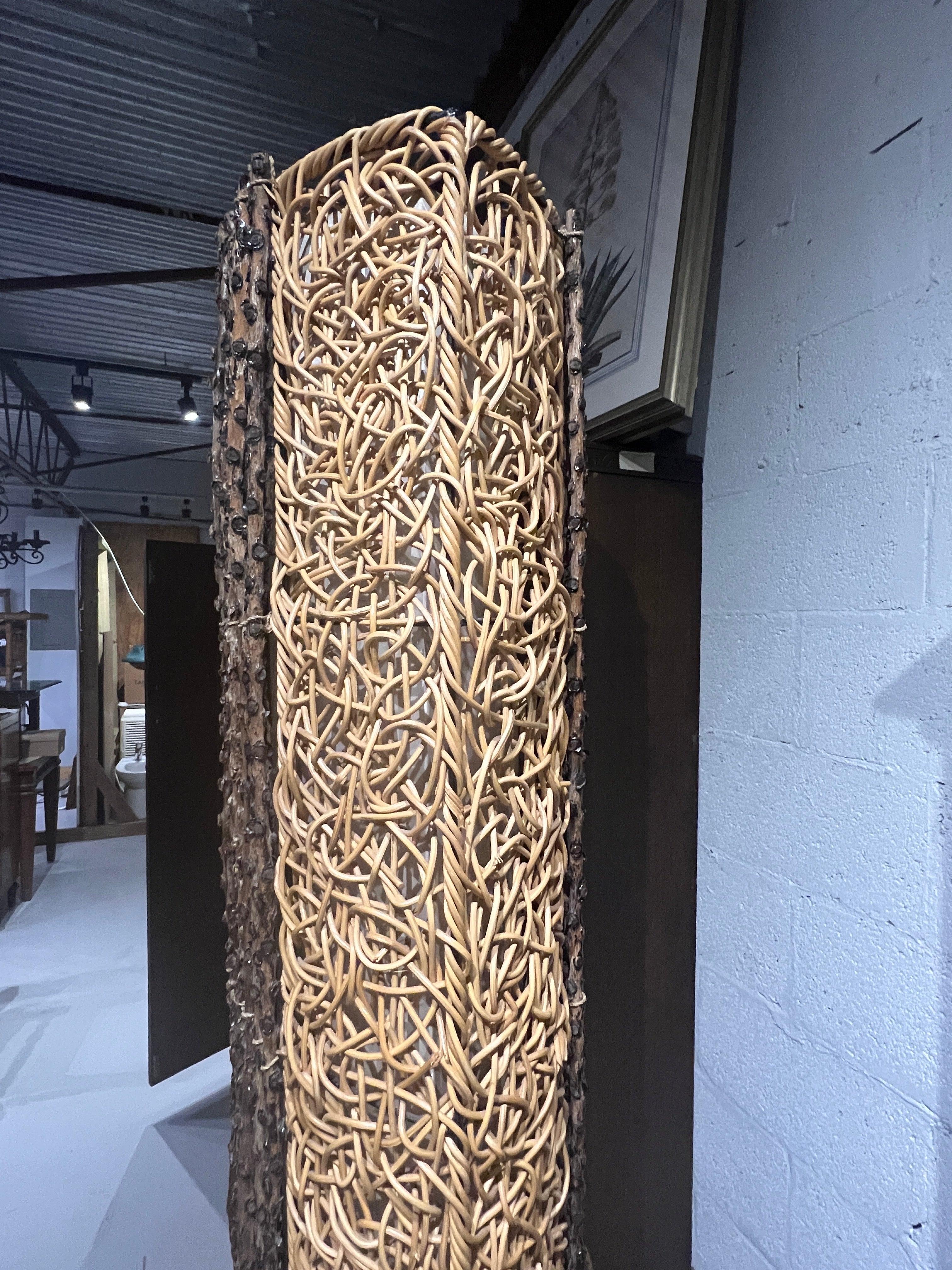 Rattan Coastal/Boho Chic/Tropical Decorative Floor Lamp