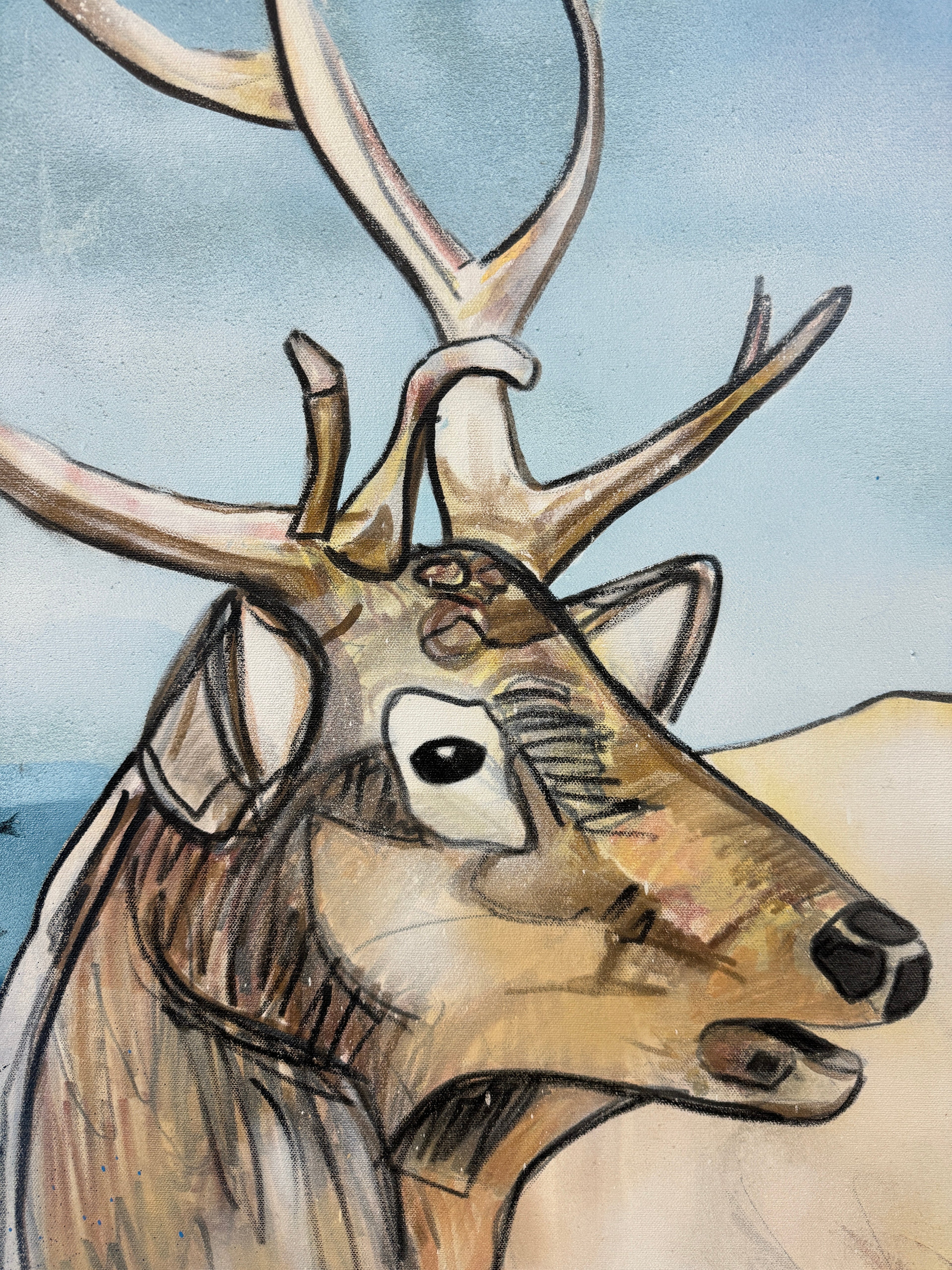 The Deer by Angelo Accetturo - Authentic Original Acrylic on Canvas