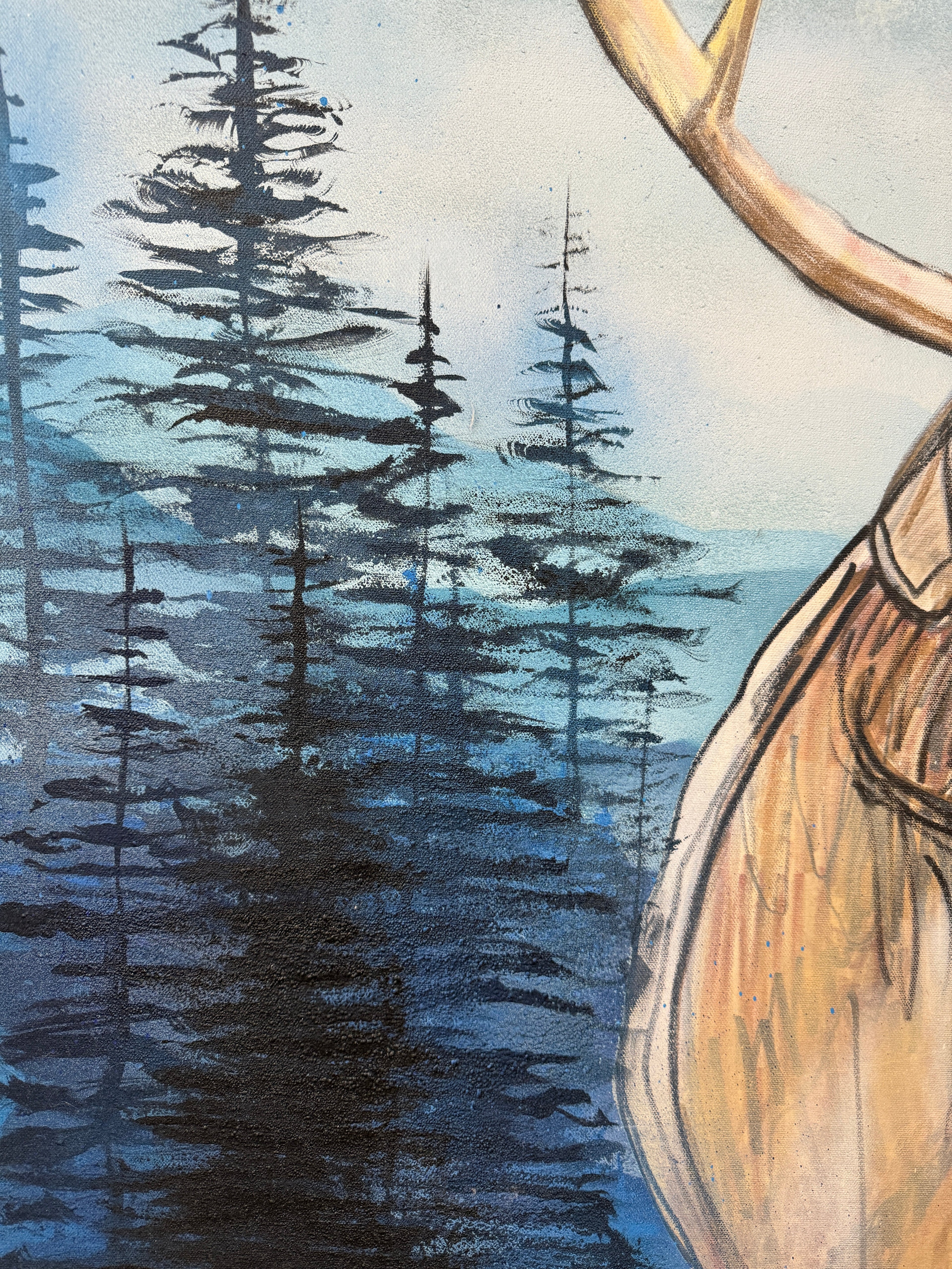 The Deer by Angelo Accetturo - Authentic Original Acrylic on Canvas