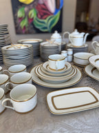 Late 20th Century Mikasa Antique Lace Fine China - 85 Pieces, 6 piece place setting