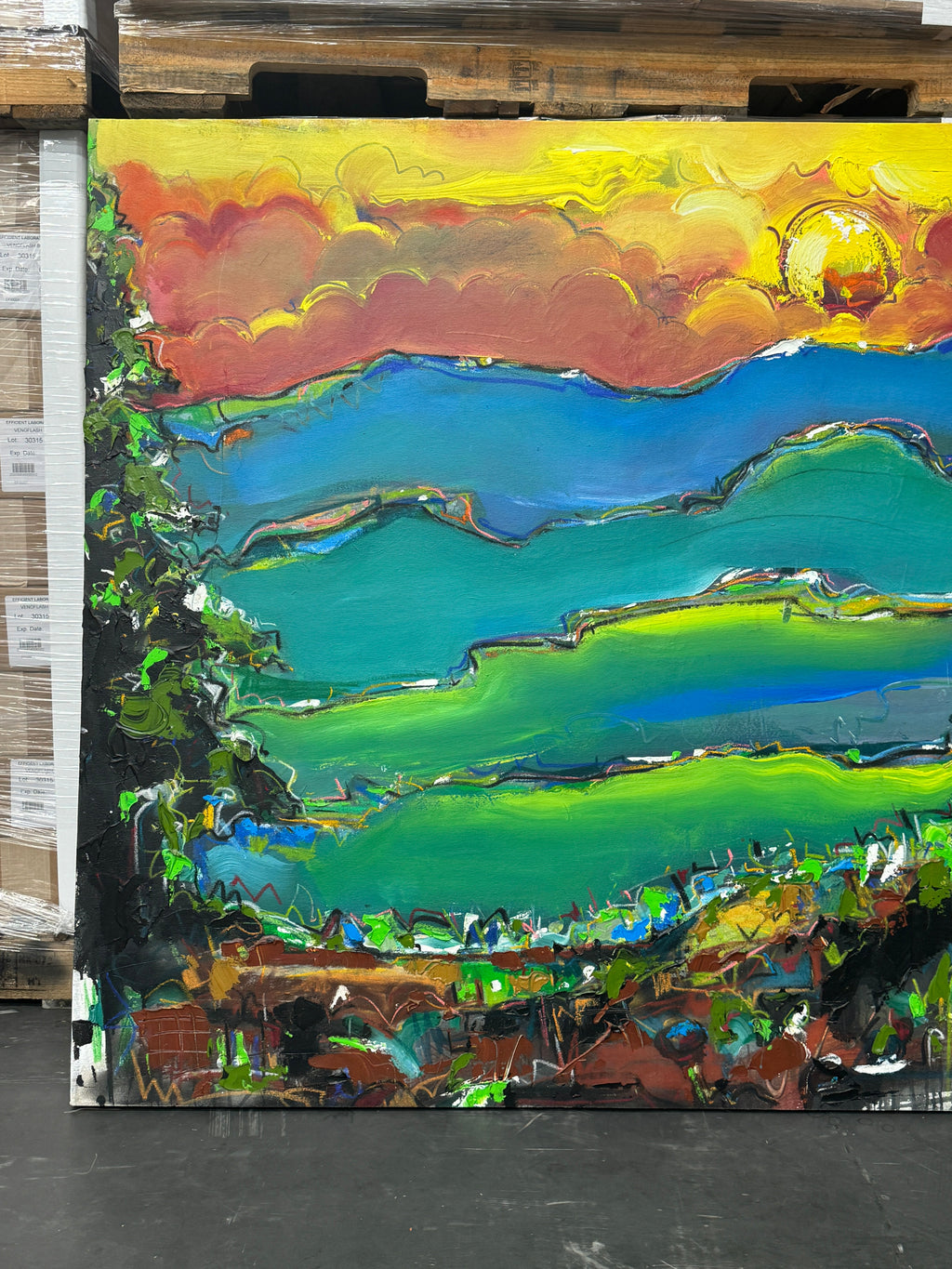 "North Carolina" by David "Dalo" Banegas, Signed - Authentic Original Acrylic on Canvas