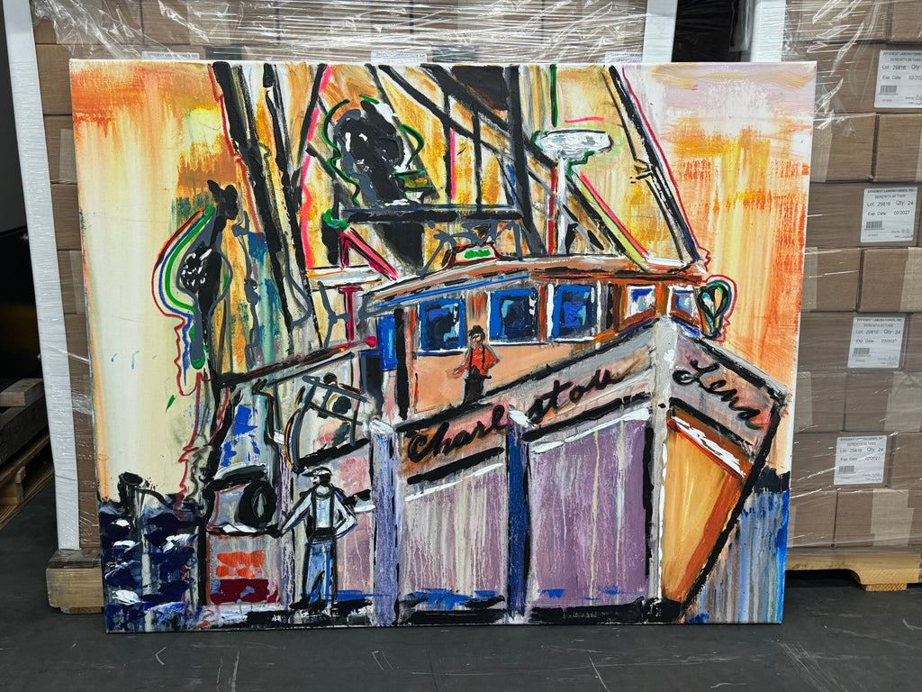 The Harbor by Angelo Accetturo - Authentic Original Acrylic on Canvas