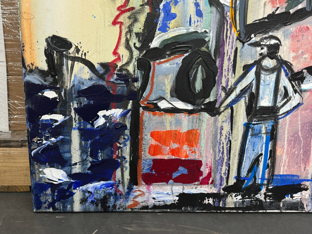 The Harbor by Angelo Accetturo - Authentic Original Acrylic on Canvas