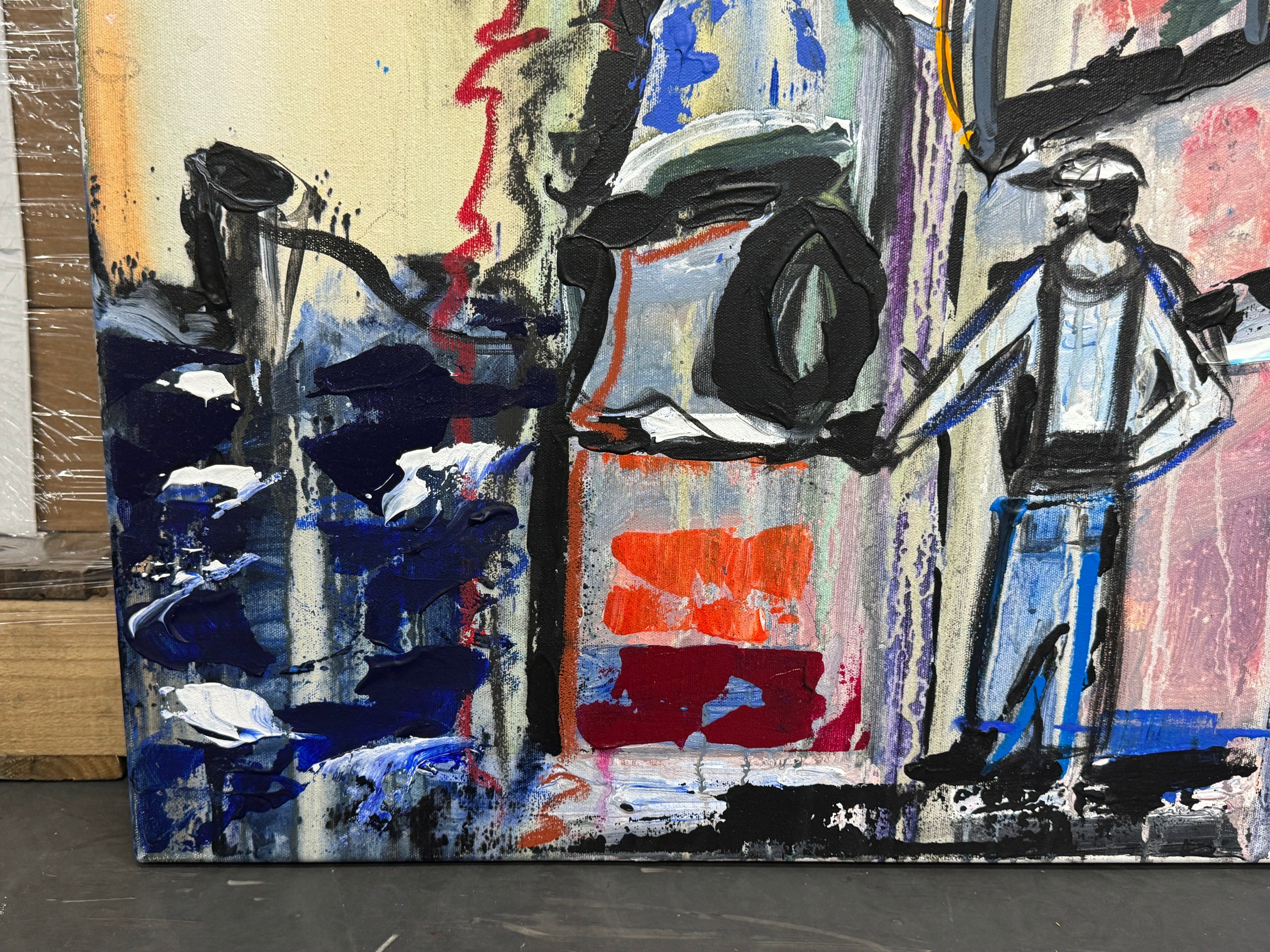 The Harbor by Angelo Accetturo - Authentic Original Acrylic on Canvas