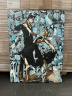 Chemistry at the Ballroom by Kent Paulette - Authentic Original Acrylic on Canvas - Dancers Painting