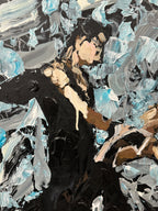 Chemistry at the Ballroom by Kent Paulette - Authentic Original Acrylic on Canvas - Dancers Painting