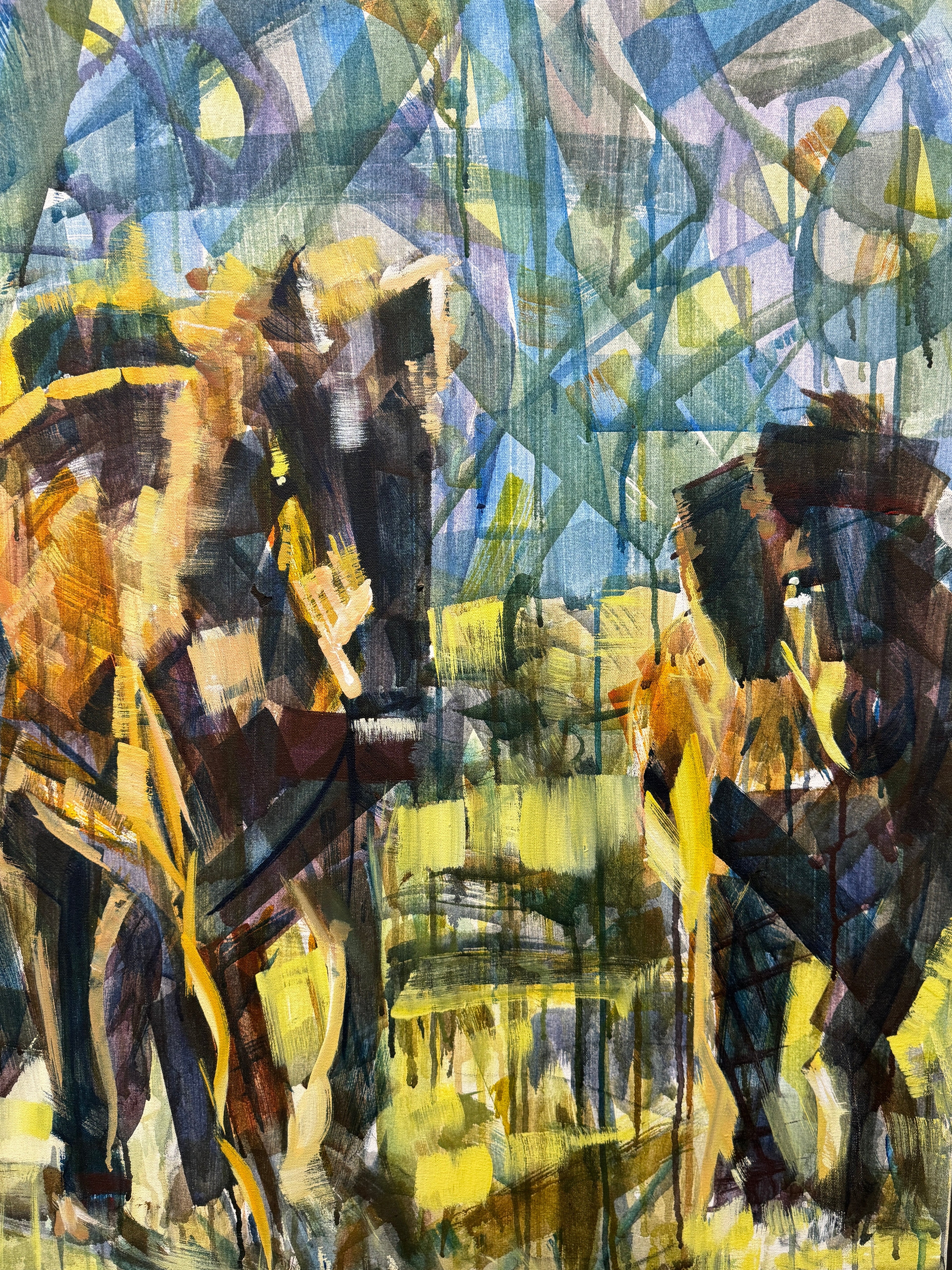 A Shaman's Dream by Kent Paulette - Authentic Original Acrylic on Canvas - Horse Painting