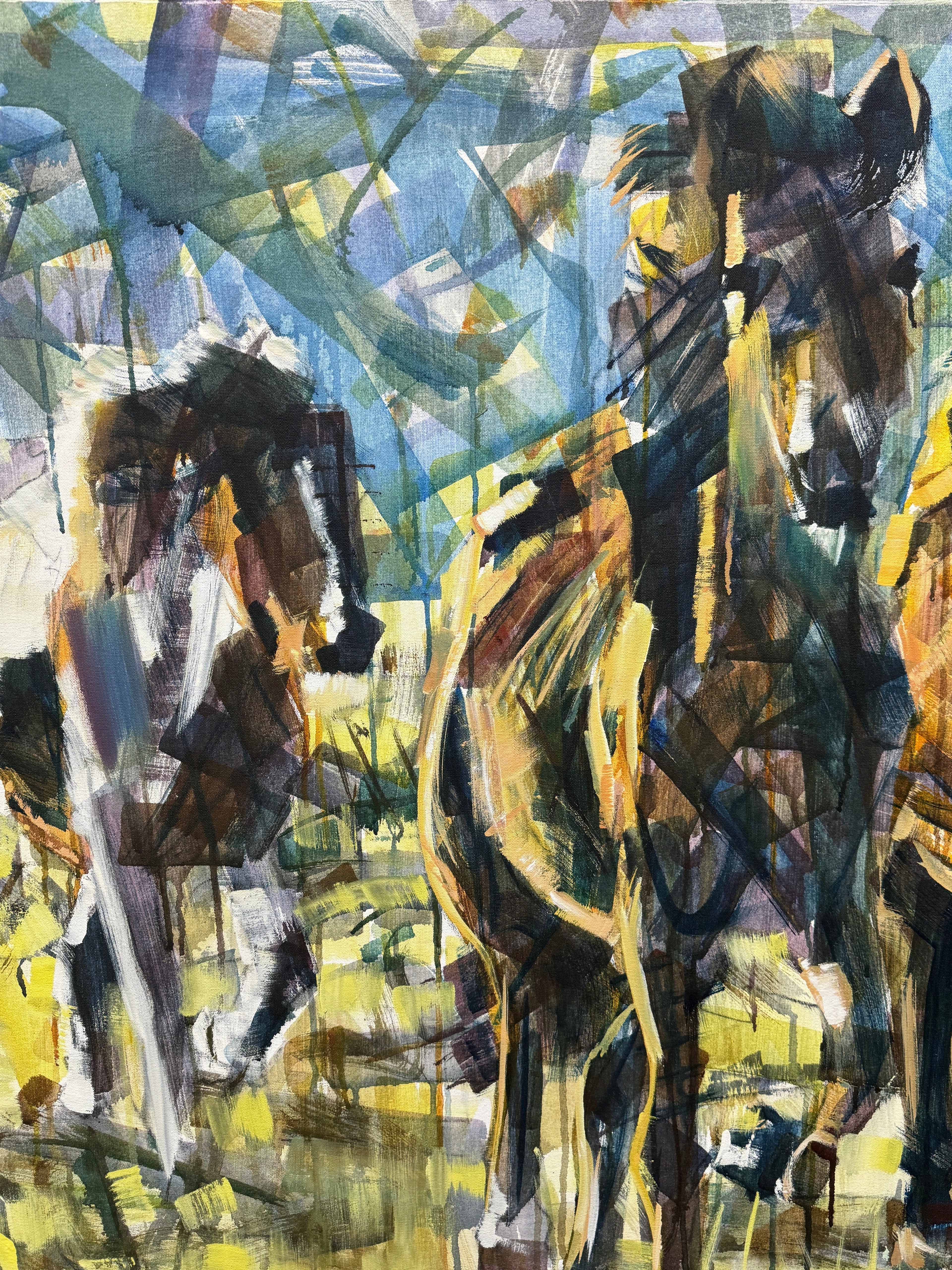 A Shaman's Dream by Kent Paulette - Authentic Original Acrylic on Canvas - Horse Painting