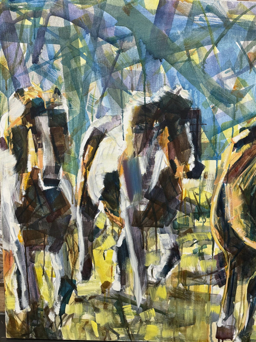 A Shaman's Dream by Kent Paulette - Authentic Original Acrylic on Canvas - Horse Painting