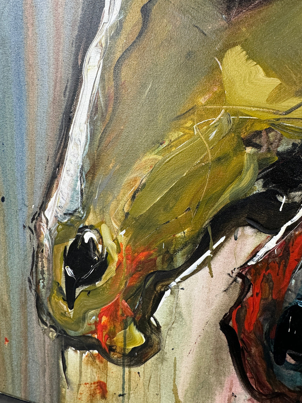 "Ellie & Sallie Mae" the Mustangs by David "Dalo" Banegas - Equestrian Horse Painting, Big Sky Chic, Modern Cowboy, Western Yellowstone