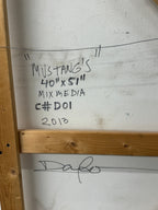 "Ellie & Sallie Mae" the Mustangs by David "Dalo" Banegas - Equestrian Horse Painting, Big Sky Chic, Modern Cowboy, Western Yellowstone