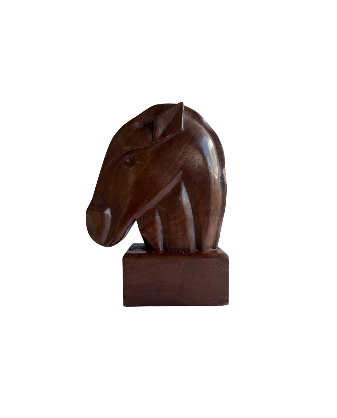 Hand Carved Mahogany Horse Head
