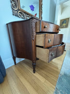 Antique Burled Walnut and Inlaid Marquetry Dresser Chest of Drawers