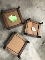 Vintage 1960s Ethan Allen Stacking Stools- Set of 3