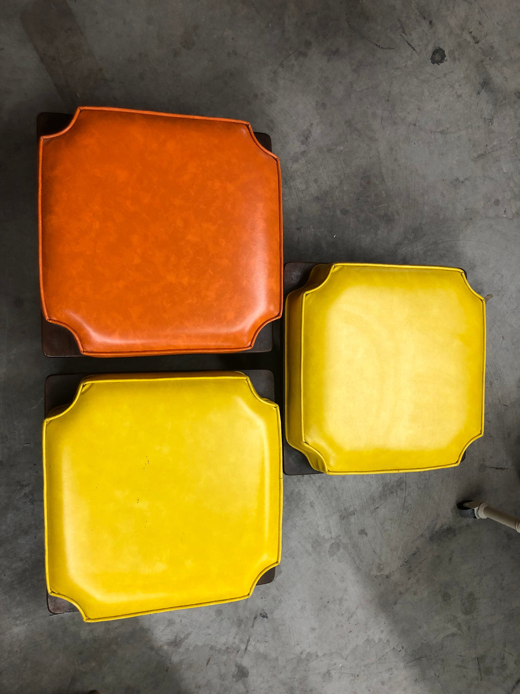 Vintage 1960s Ethan Allen Stacking Stools- Set of 3