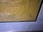 Framed Pen & Ink Abstract Drawing by R.G. Serrano, 1993, Original