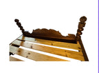 Antique Carved Italian Walnut Clawfoot European Queen Sized Bed