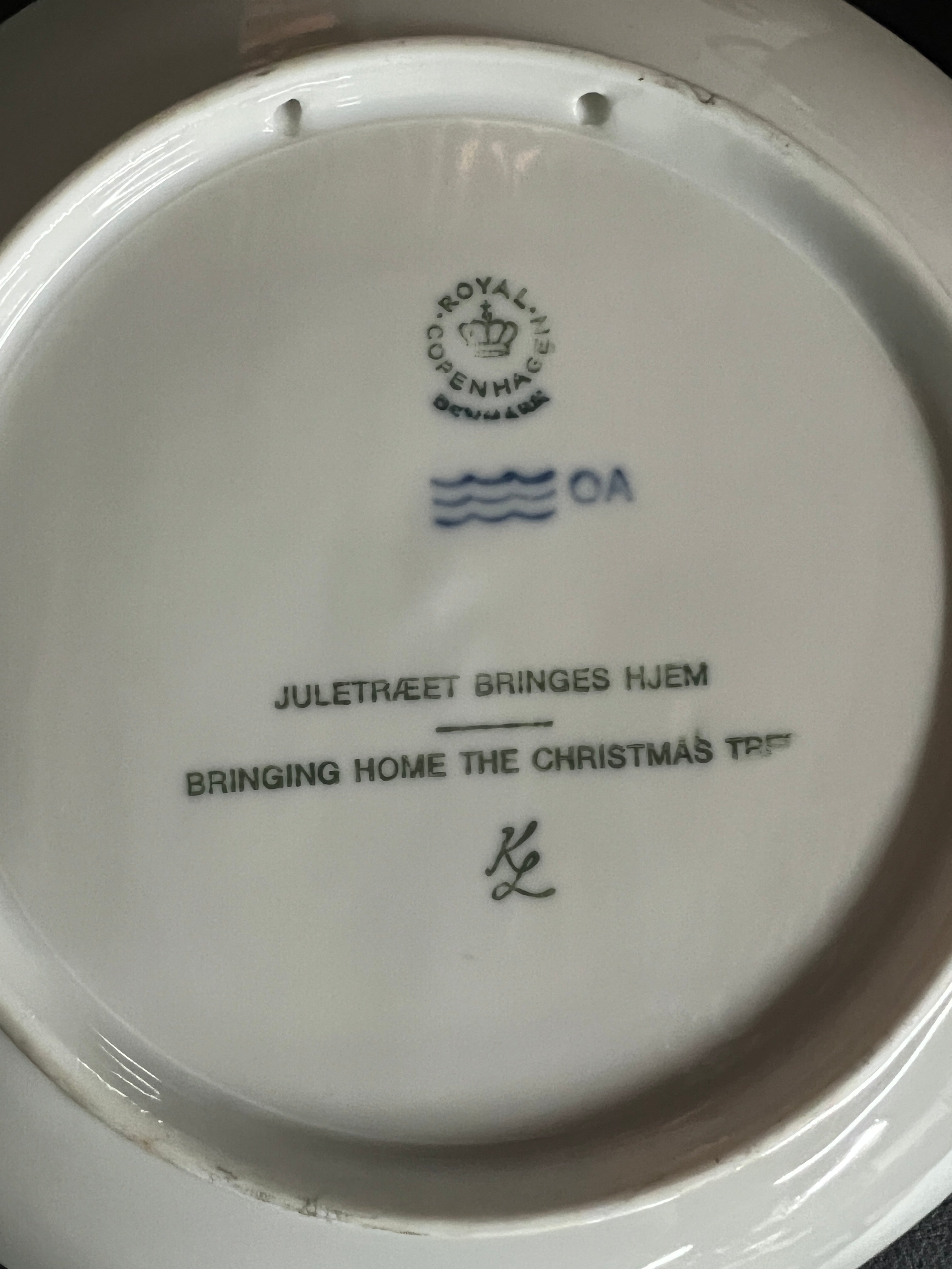 Royal Copenhagen Vintage Christmas Collectors Plates 1970 - 1982