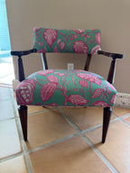 Antique Palm Beach Chic Upholstered Accent Chair
