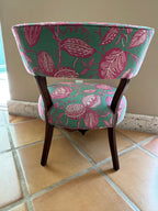 Antique Palm Beach Chic Upholstered Accent Chair