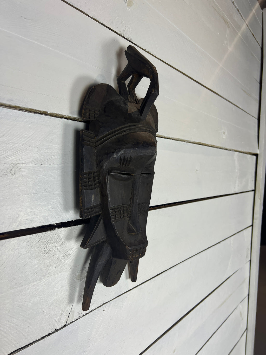 Vintage Hand Carved African Tribal Mask - Medium Sized