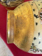 1990s Vintage Japanese Kutani Porcelain Tall Vases - Set of 2, Signed by Artist