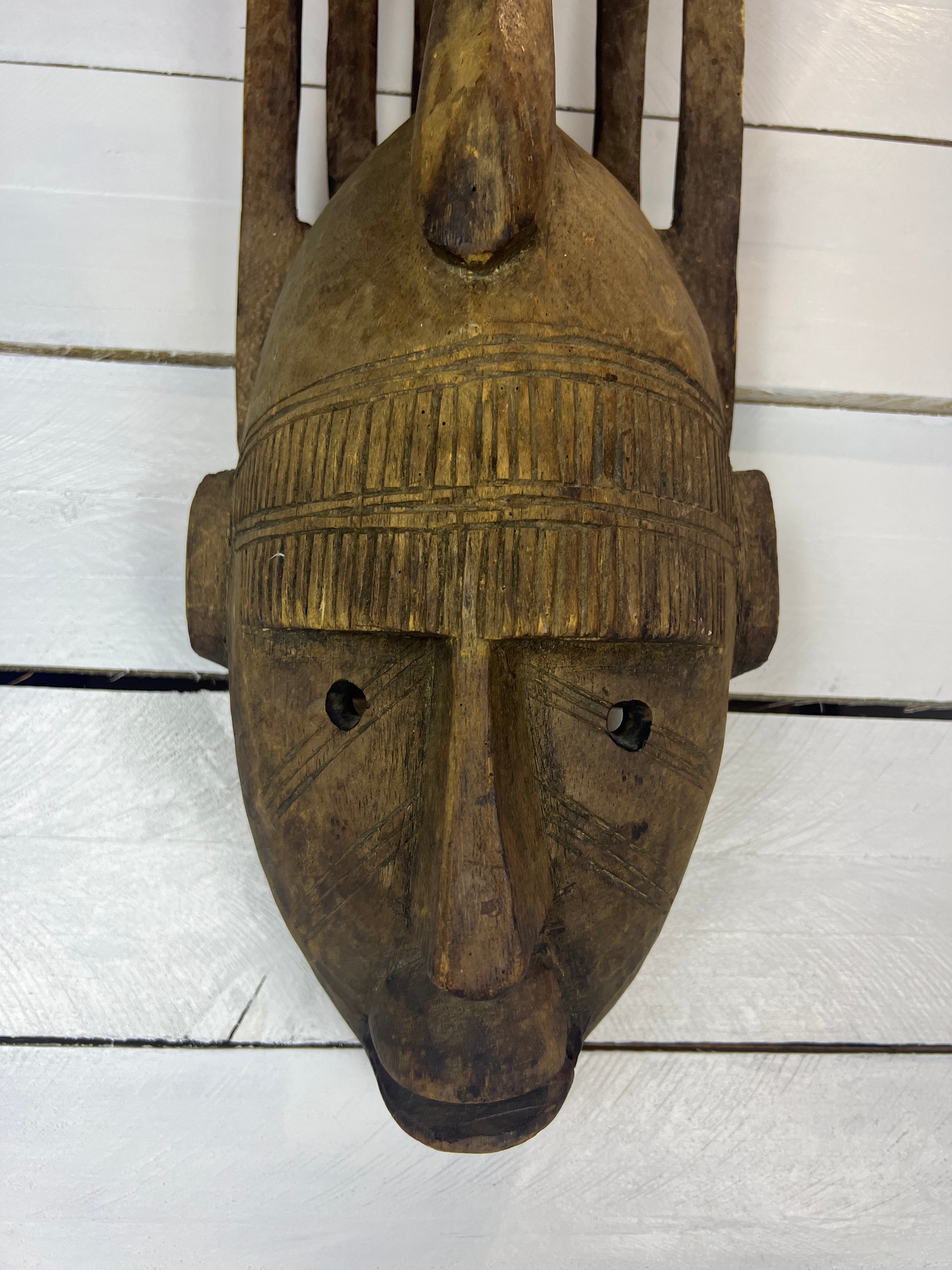 Vintage Hand Carved African Tribal Mask