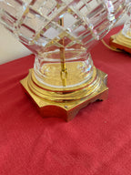 1990s Vintage Bohemia Crystal Table Lamps - Set of Two