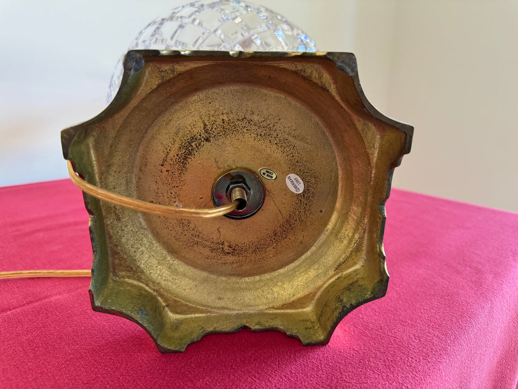 1990s Vintage Bohemia Crystal Table Lamps - Set of Two