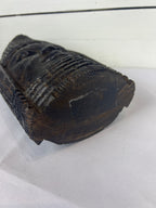 Ebony Wood Carved African Tribal Head Sculpture