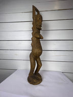 Hand Carved Tall African Statue